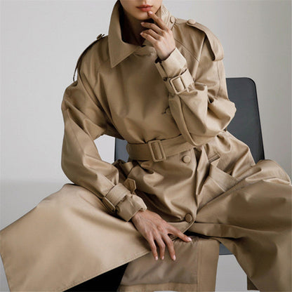 Women's Oversized Storm Flap Trench Coat