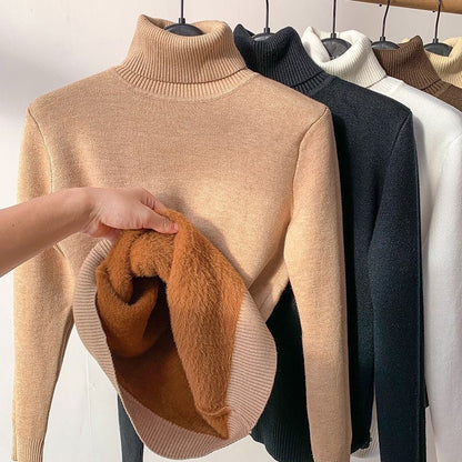 Women's Fitted Ribbed Turtleneck Sweater