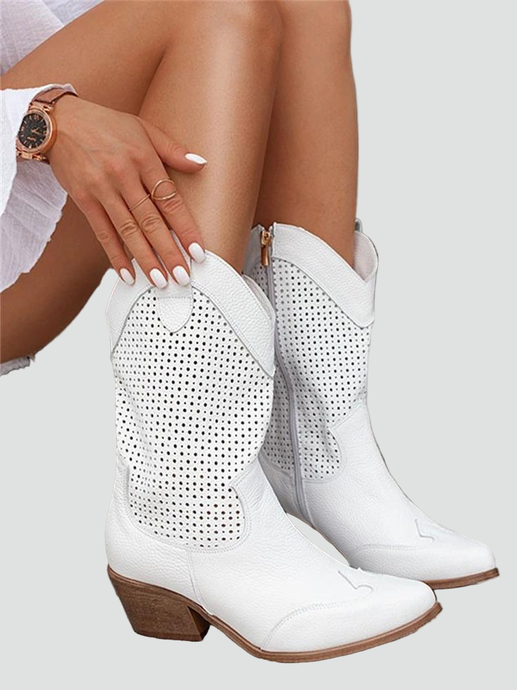 Women's Cutout Western Cowboy Boots