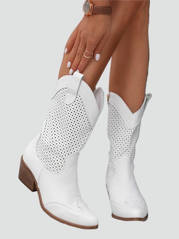 Women's Cutout Western Cowboy Boots