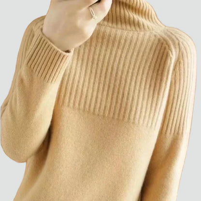 Women's Relaxed Ribbed Turtleneck Sweater
