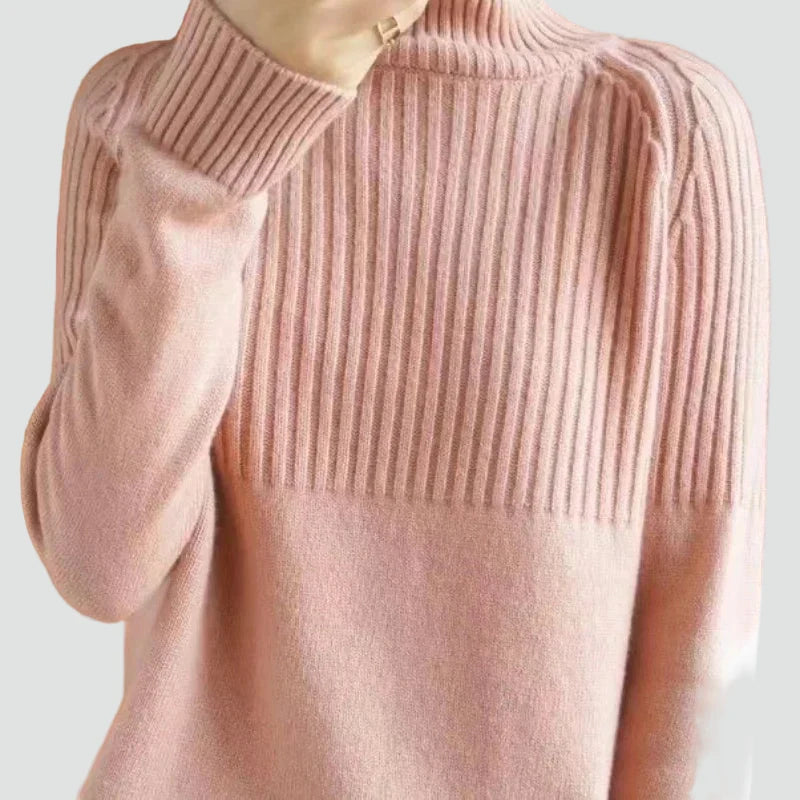 Women's Relaxed Ribbed Turtleneck Sweater