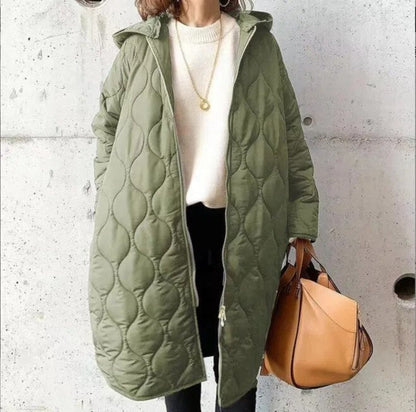 Women's Longline Hooded Quilted Parka