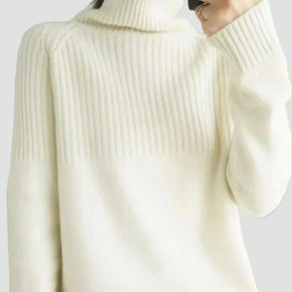 Women's Relaxed Ribbed Turtleneck Sweater