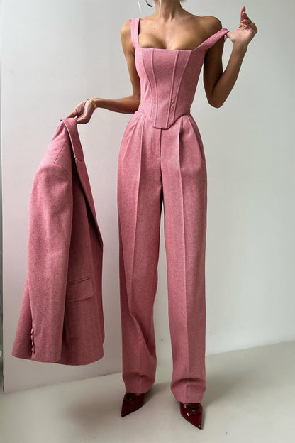 Women's Herringbone Oversized Blazer