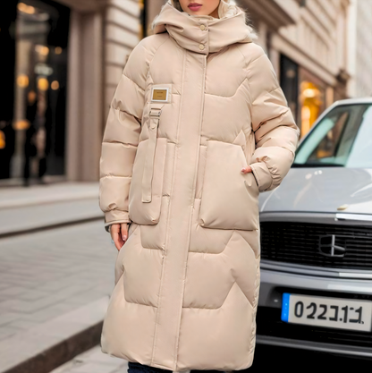 Women's Hooded Longline Puffer Coat
