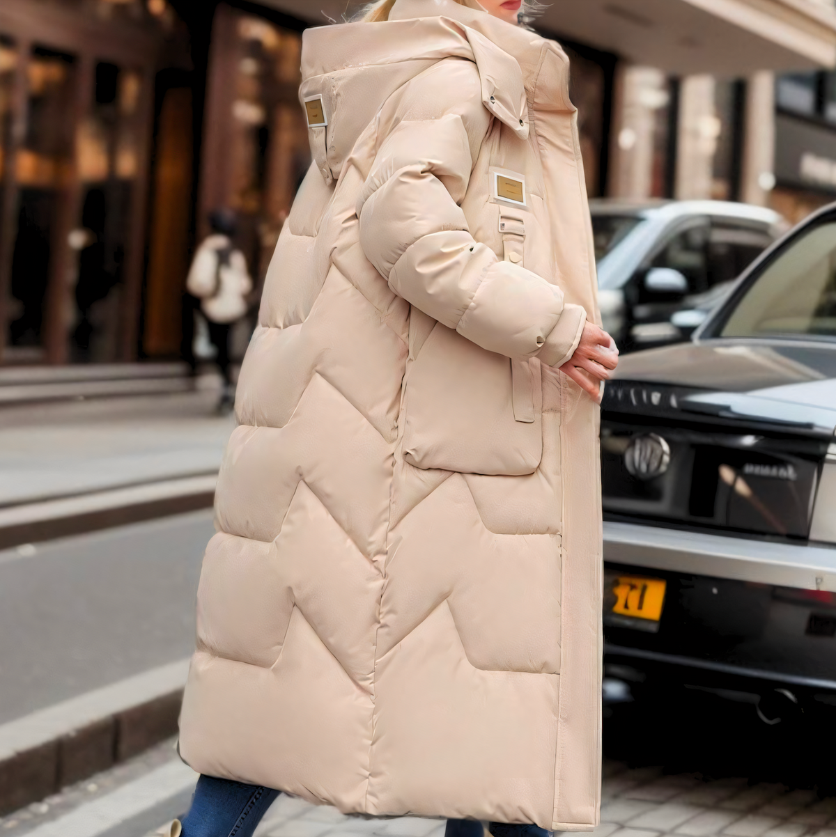 Women's Hooded Longline Puffer Coat