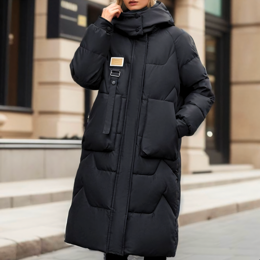 Women's Hooded Longline Puffer Coat