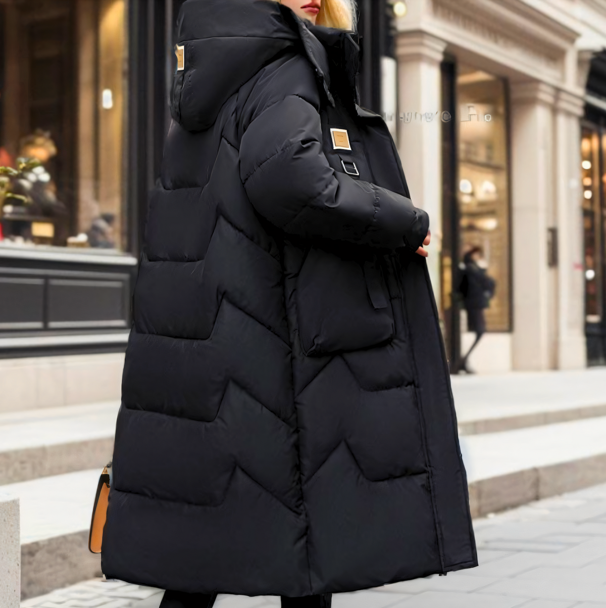 Women's Hooded Longline Puffer Coat