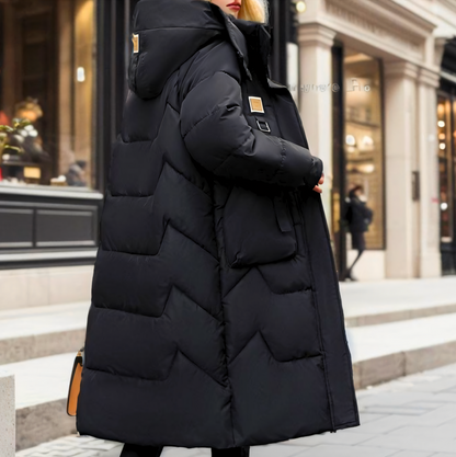 Women's Hooded Longline Puffer Coat