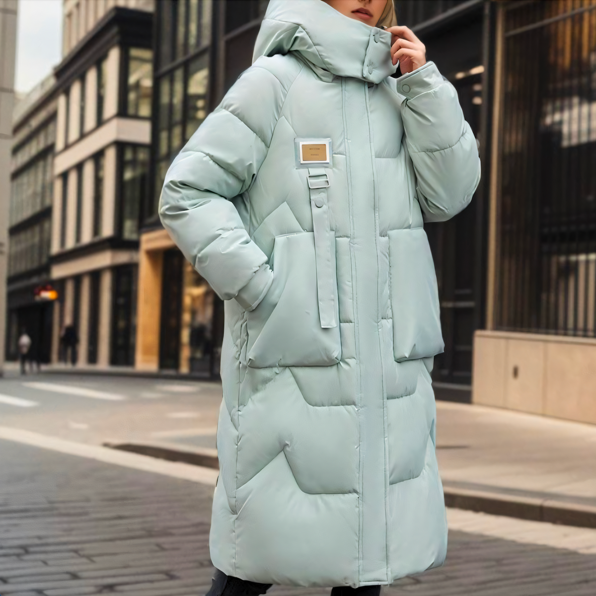 Women's Hooded Longline Puffer Coat