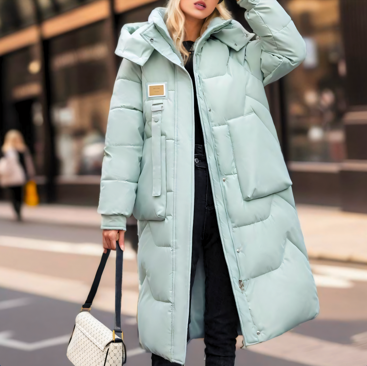 Women's Hooded Longline Puffer Coat