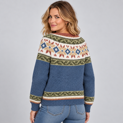 Women's Patterned Button Front V Neck Cardigan