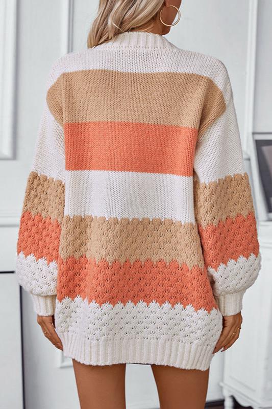 Women's Patterned Open Front Cardigan