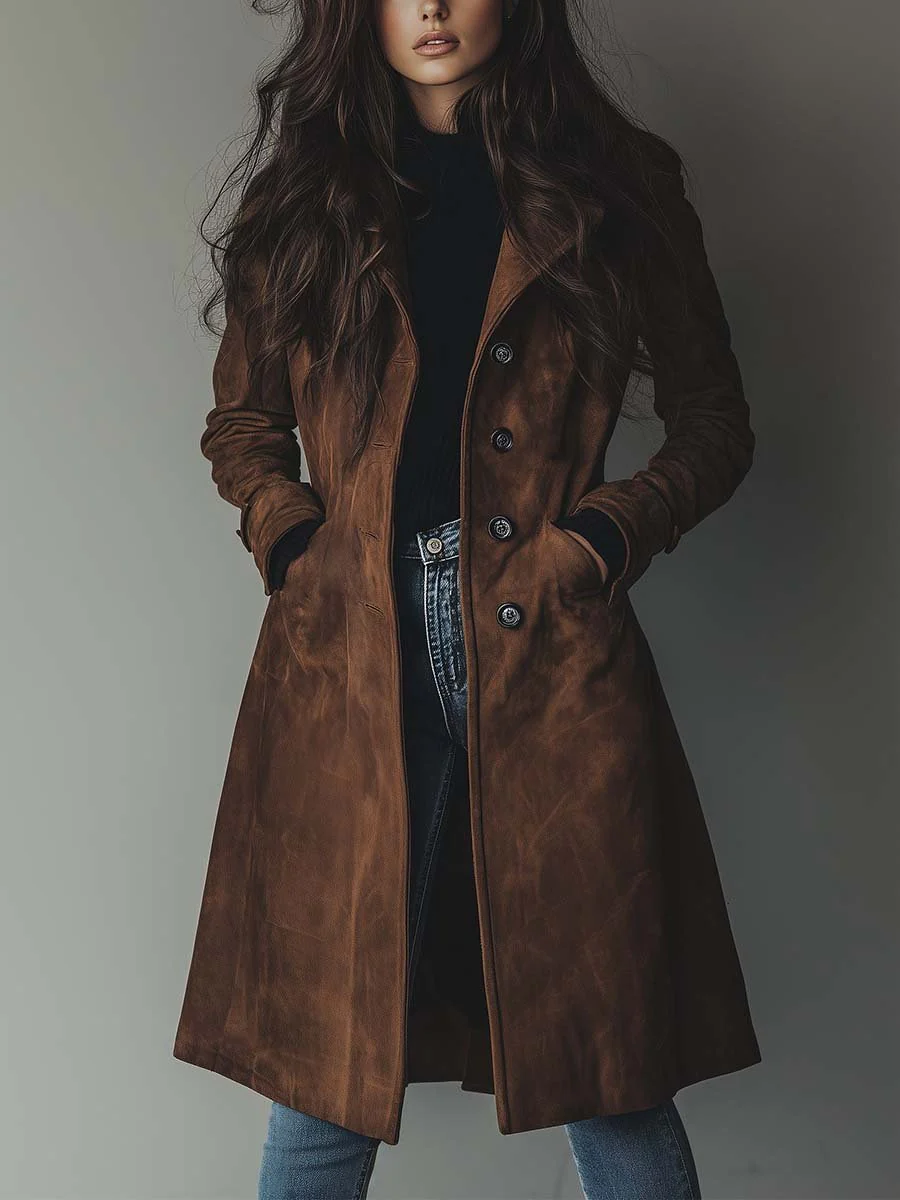 Women's Vintage Double Breasted Trench Coat