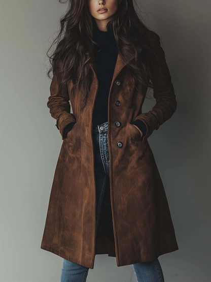Women's Vintage Double Breasted Trench Coat