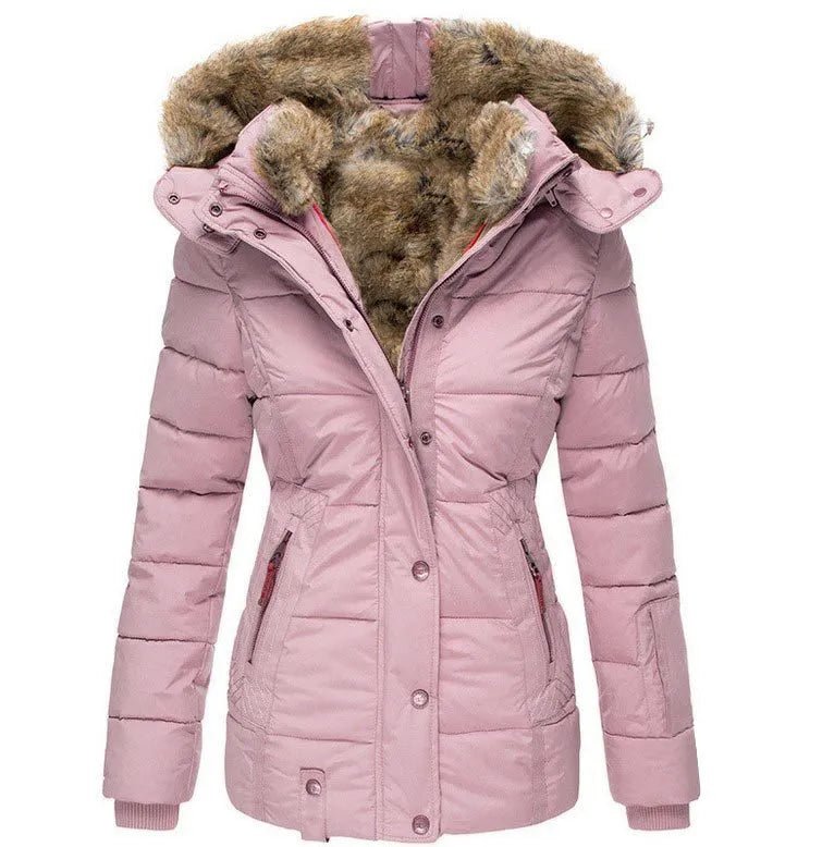 Women's Faux Fur Lined Hooded Winter Coat