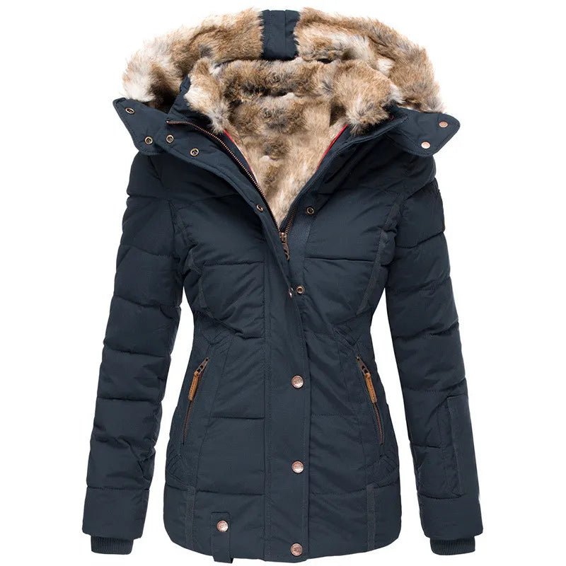 Women's Faux Fur Lined Hooded Winter Coat
