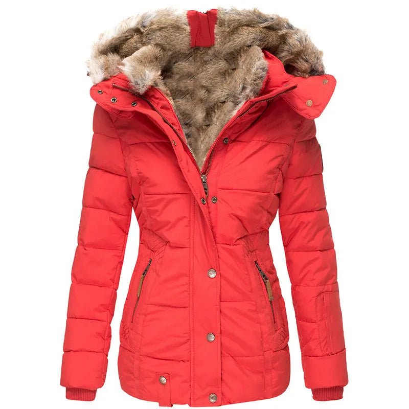 Women's Faux Fur Lined Hooded Winter Coat