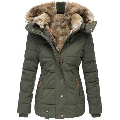 Women's Faux Fur Lined Hooded Winter Coat