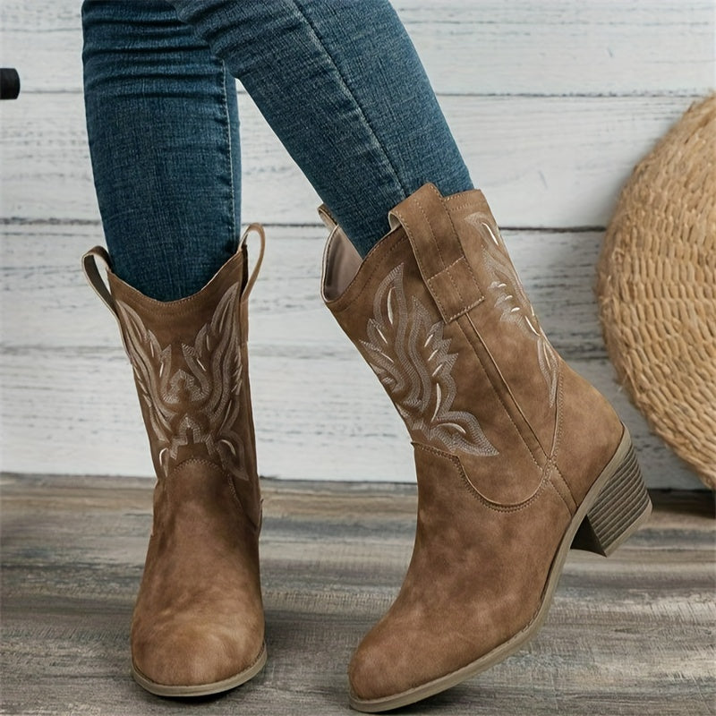Women's Embroidered Western Cowboy Boots