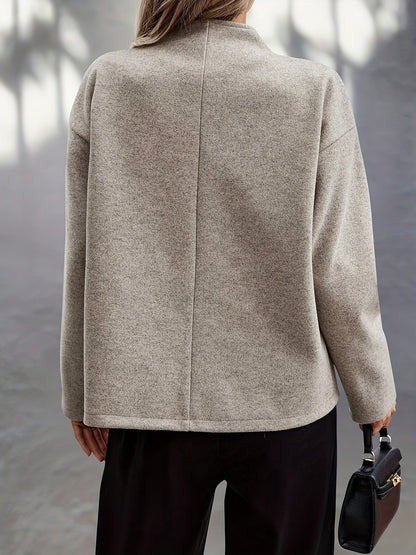 Women's Apricot Double Breasted Wool Pea Coat