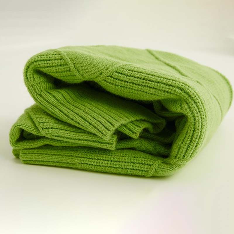 Comfortable Diamond Knit Sweater for Women with Turtleneck Long Sleeve Relaxed Oversized Style