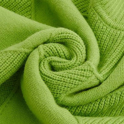 Comfortable Diamond Knit Sweater for Women with Turtleneck Long Sleeve Relaxed Oversized Style