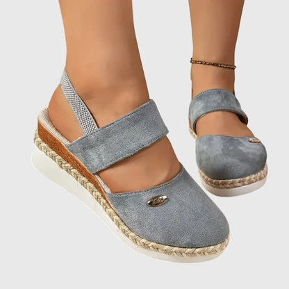 Effortless Espadrille Wedge Sandal for Women with Closed Toe Slingback Braided Jute Platform Style