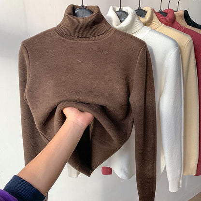 Women's Fitted Ribbed Turtleneck Sweater