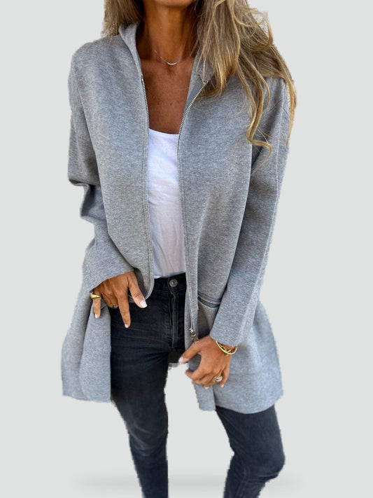 Women's Longline Hooded Cardigan