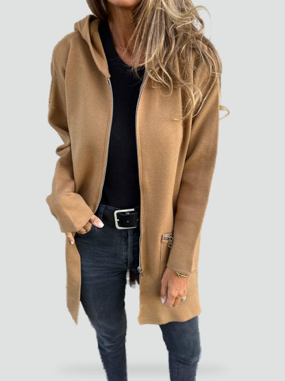 Women's Longline Hooded Cardigan