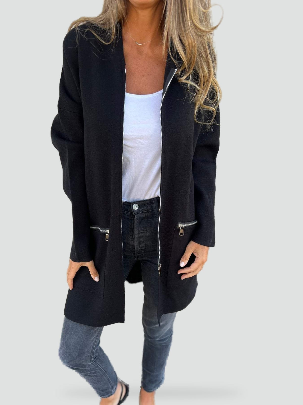 Women's Longline Hooded Cardigan