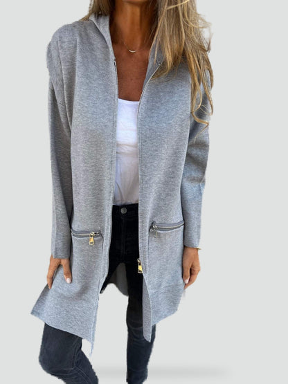 Women's Longline Hooded Cardigan