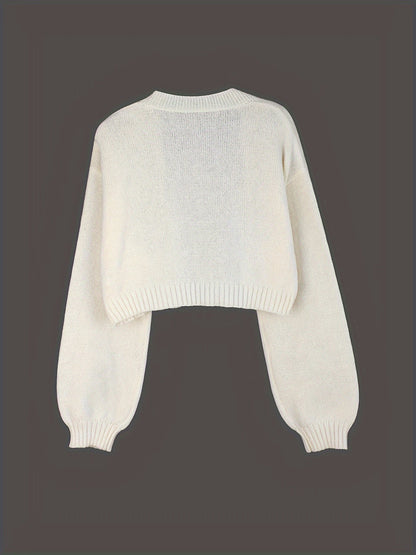 Warm Gingerbread Christmas Cardigan Sweater for Women with Open Front Long Sleeve Knit Festive Style