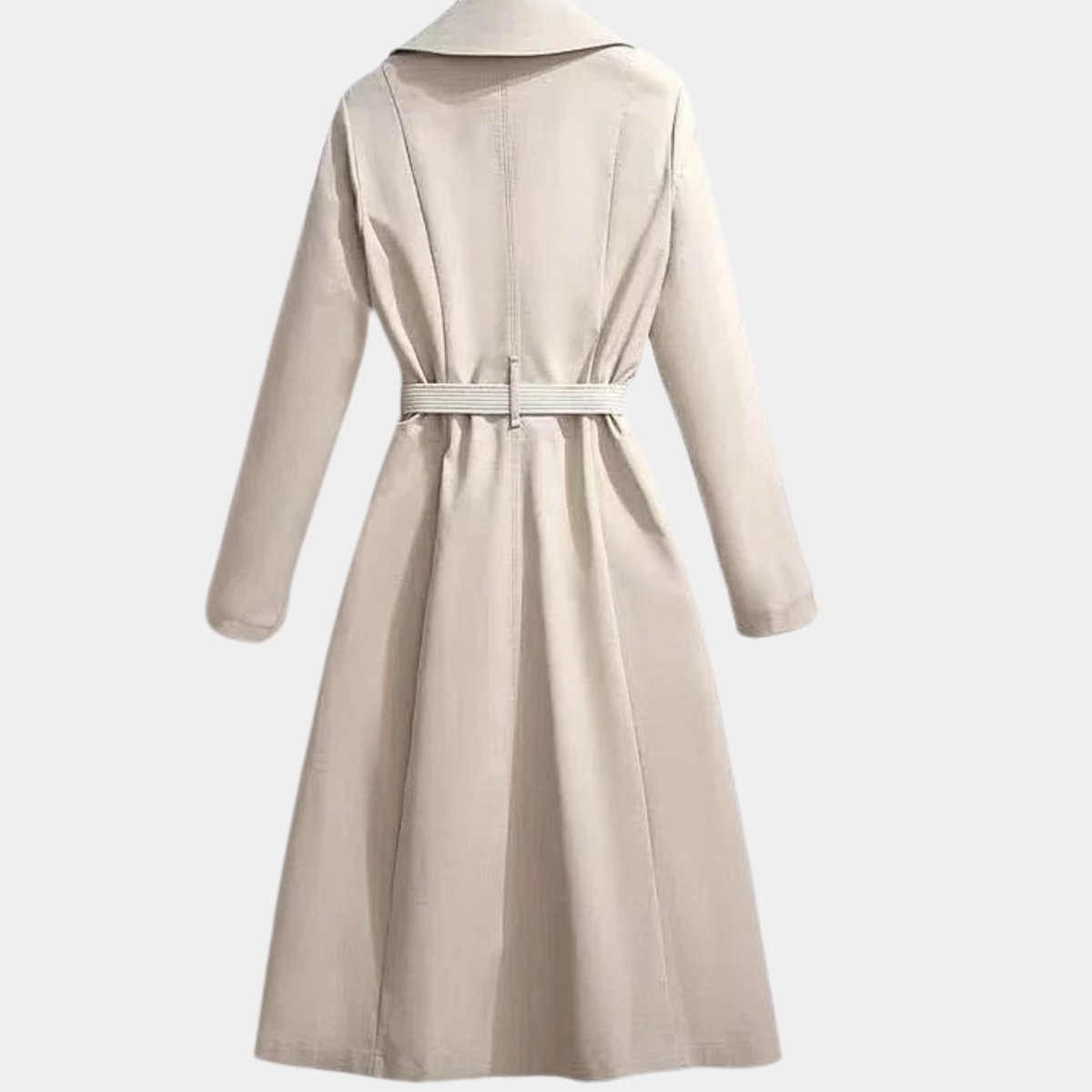 Women's Belted Notch Lapel Wool Coat