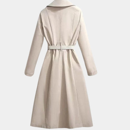 Women's Belted Notch Lapel Wool Coat