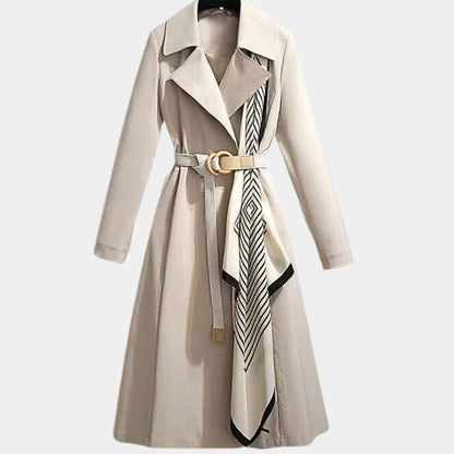 Women's Belted Notch Lapel Wool Coat