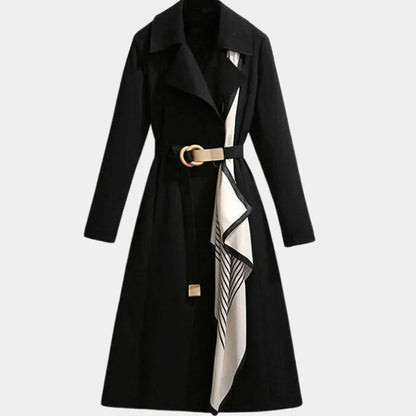 Women's Belted Notch Lapel Wool Coat