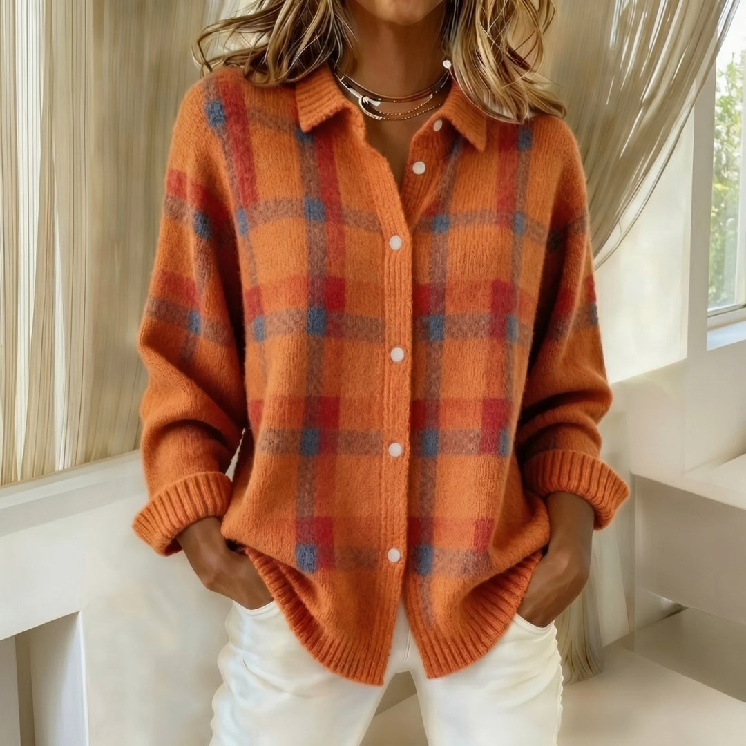 Women's Patterned Collar Cardigan