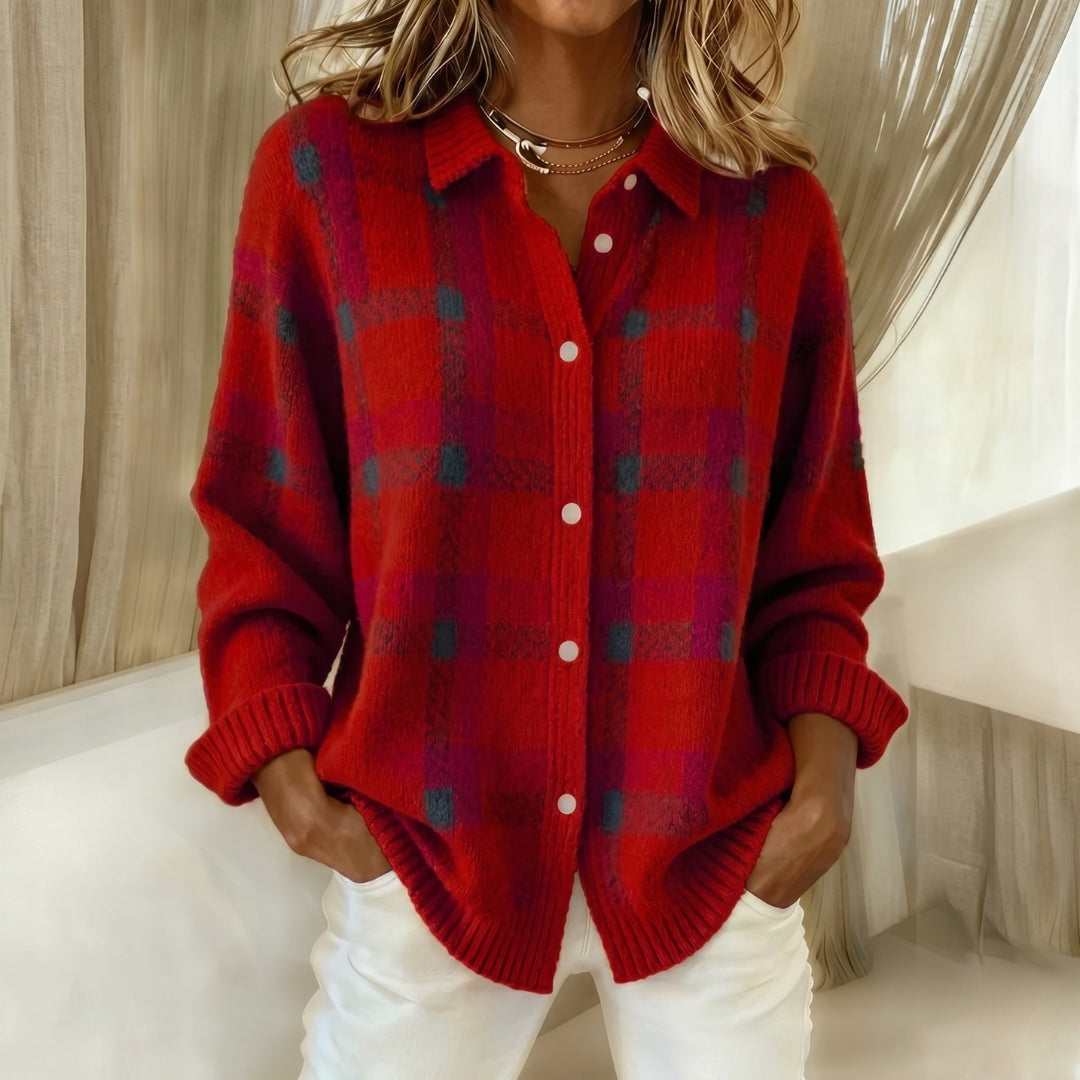 Women's Patterned Collar Cardigan
