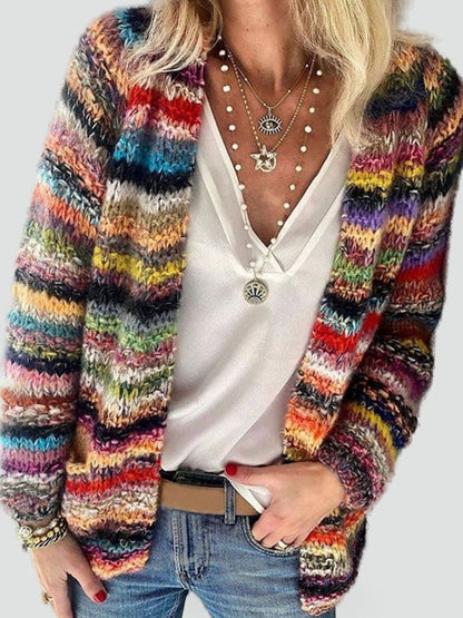 Women's Open Front Belted Cardigan