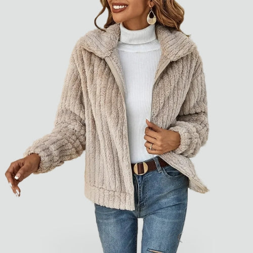 Women's Zip Front Collar Cardigan