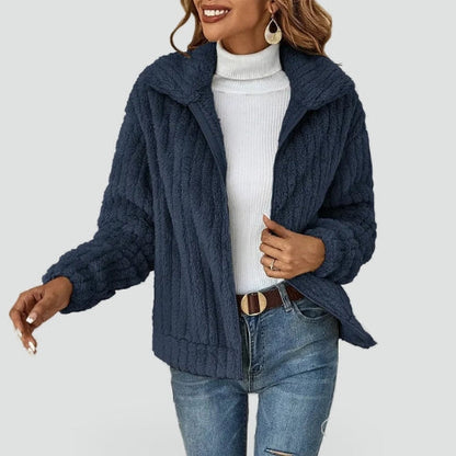 Women's Zip Front Collar Cardigan