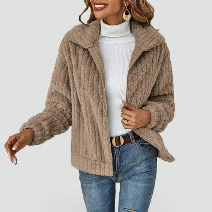 Women's Zip Front Collar Cardigan