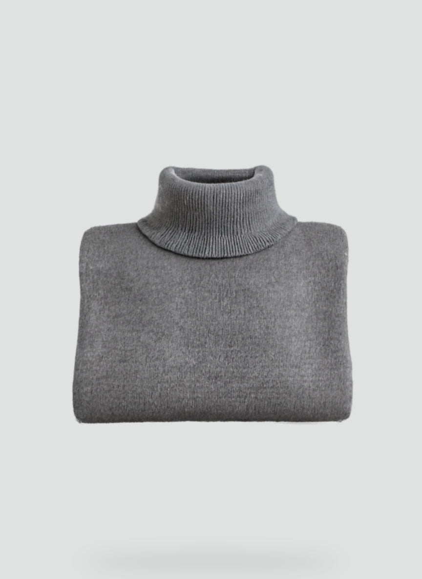 Women's Oversized Asymmetrical Hem Turtleneck Sweater