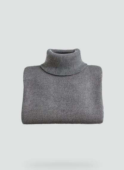 Women's Oversized Asymmetrical Hem Turtleneck Sweater