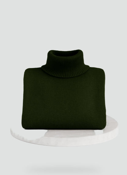 Women's Oversized Asymmetrical Hem Turtleneck Sweater