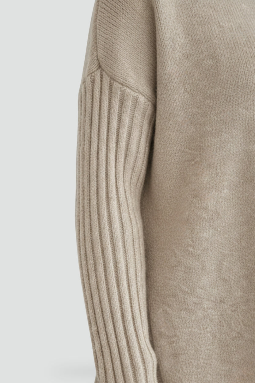 Women's Oversized Asymmetrical Hem Turtleneck Sweater