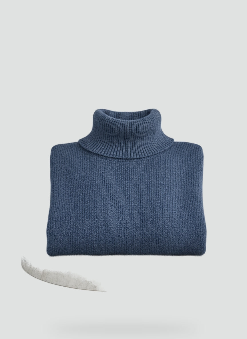 Women's Oversized Asymmetrical Hem Turtleneck Sweater